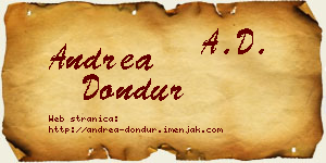 Andrea Dondur vizit kartica